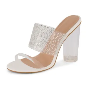 Elegant Clear Heeled Sandals