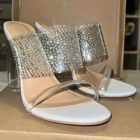 Elegant Clear Heeled Sandals