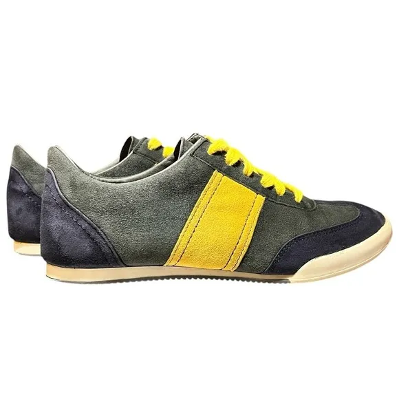 Emerson Fry Woman Suede/Leather  Daily Trainers Navy/ Mustard Portugal EU 36