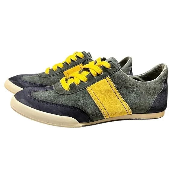 Emerson Fry Woman Suede/Leather  Daily Trainers Navy/ Mustard Portugal EU 36