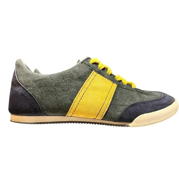 Emerson Fry Woman Suede/Leather  Daily Trainers Navy/ Mustard Portugal EU 36