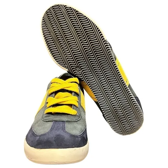 Emerson Fry Woman Suede/Leather  Daily Trainers Navy/ Mustard Portugal EU 36