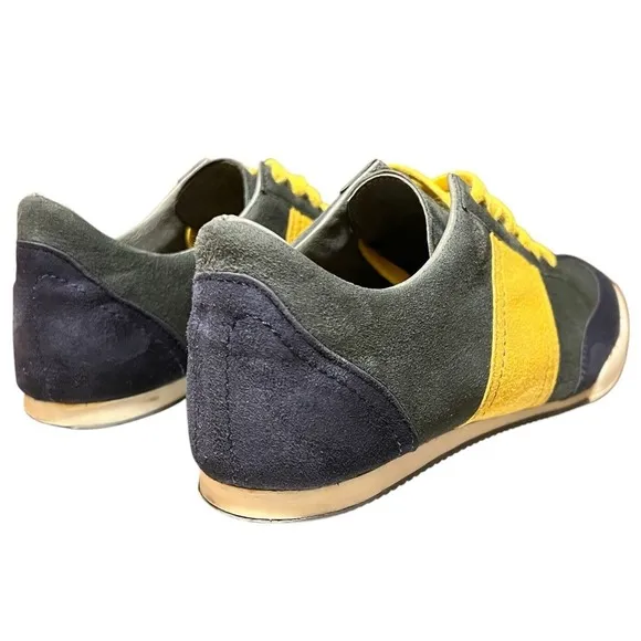 Emerson Fry Woman Suede/Leather  Daily Trainers Navy/ Mustard Portugal EU 36