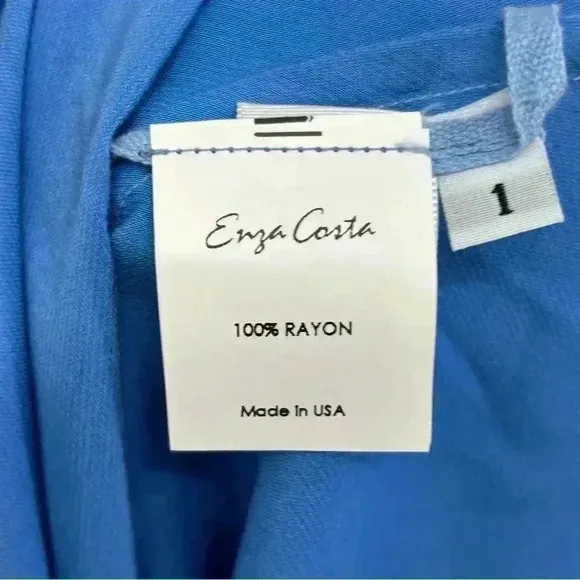 ENZA COSTA DRESS WOMENS 1 SATIN BIAS CUT SLIP IN POOL BLUE VERSATILE WEDDING