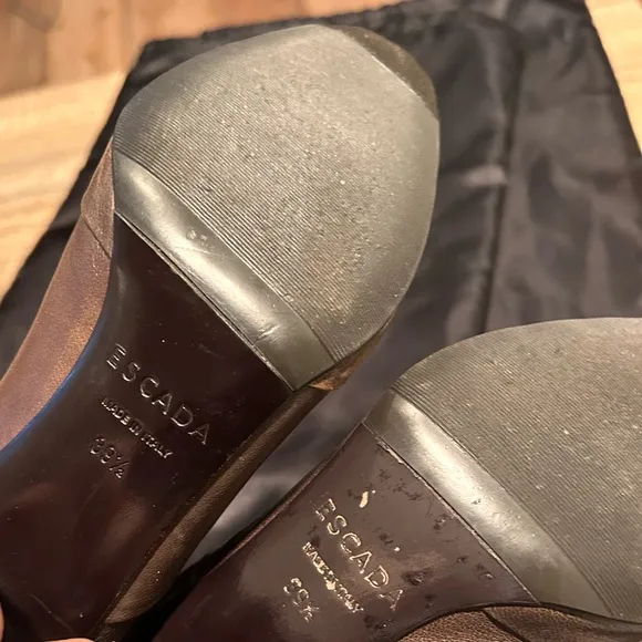 Escada Knee High Brown Leather Boots