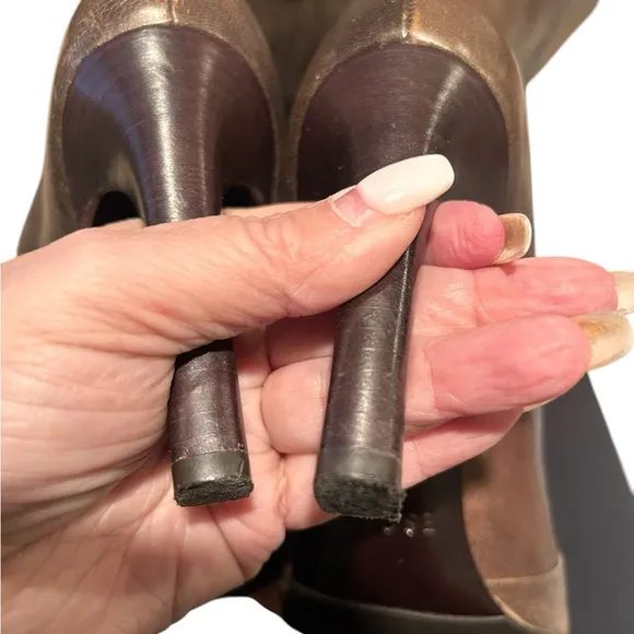 Escada Knee High Brown Leather Boots