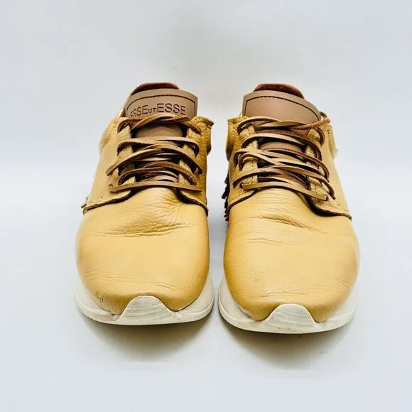 Esse ut Esse Womens 38 US 8 Brown Leather Fringe Sneakers Shoes Snake Made Italy