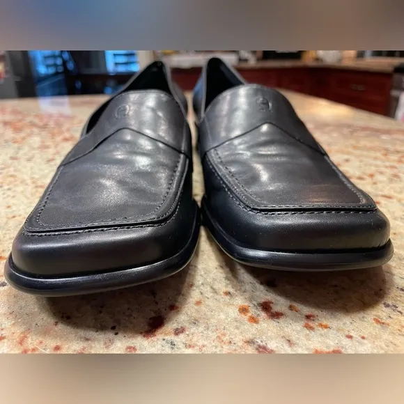 Etienne Aigner Womens Jannie Leather Loafers Size 7.5M Black 1&quot; Heel NEW W/O BOX