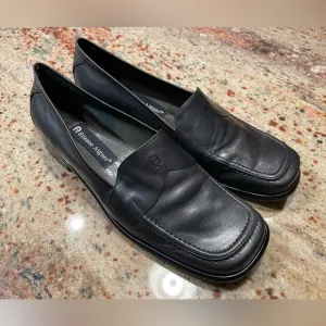 Etienne Aigner Womens Jannie Leather Loafers Size 7.5M Black 1&quot; Heel NEW W/O BOX