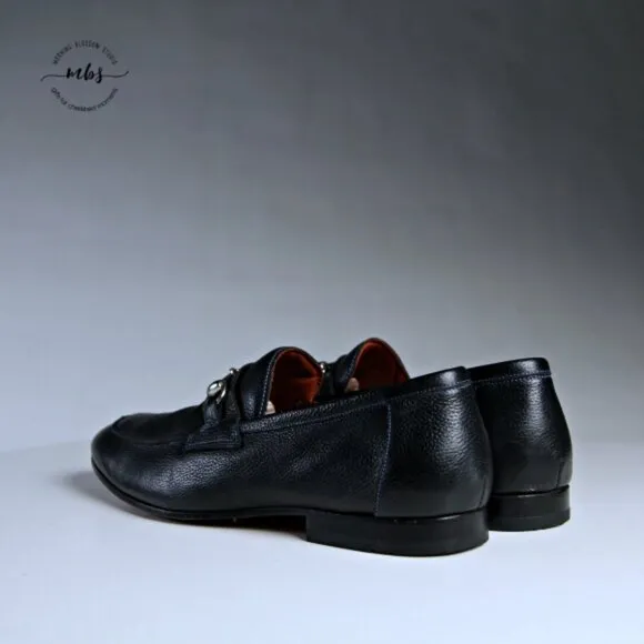 EUC Donald J. Pliner Ted Leather Loafers Black Men 8.5