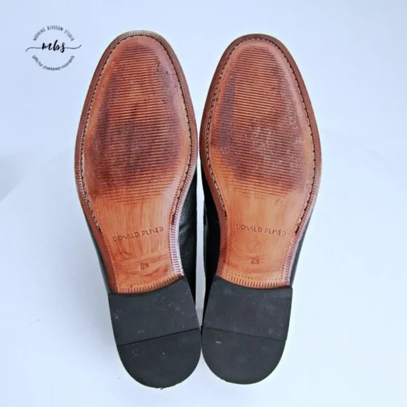 EUC Donald J. Pliner Ted Leather Loafers Black Men 8.5