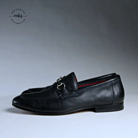 EUC Donald J. Pliner Ted Leather Loafers Black Men 8.5