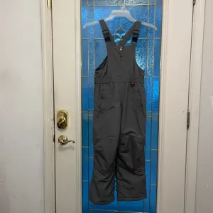 EUC Lands End Squall Waterproof Iron Knee Bib Overalls Snow Pants Gray 8 Husky