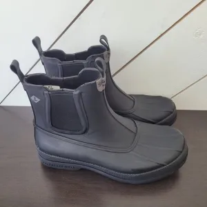 EUC  Sperry Men's 7.5 Cold Bay Chelsea Boot, Black Rubber Rain Boots