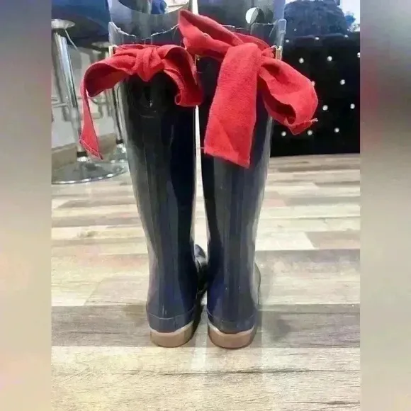 Evedon Premium Rain Boots - Joules women size 5 Wellies with bow