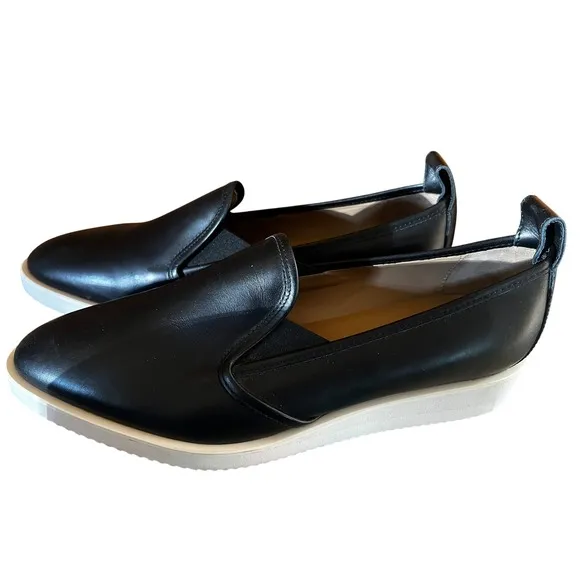 Everlane Black Leather Street Shoe Comfort Slip On Size 10
