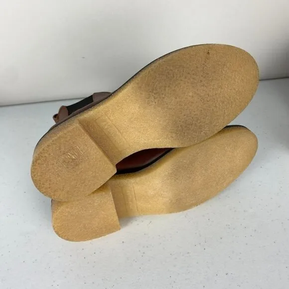 Everlane The Chelsea Boots Brown Platform Booties Leather 6 Gum Soles