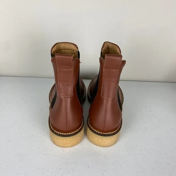 Everlane The Chelsea Boots Brown Platform Booties Leather 6 Gum Soles