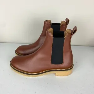 Everlane The Chelsea Boots Brown Platform Booties Leather 6 Gum Soles
