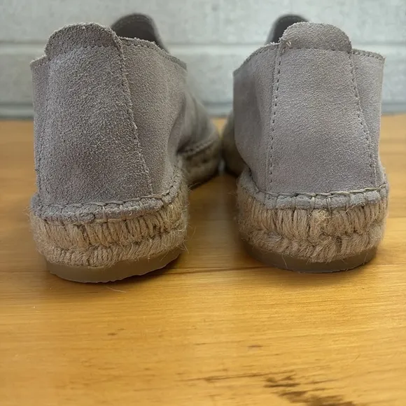 Fabiolas Gray Suede Flatform Espadrilles Women's EU 38 US 7.5 LIKE NEW Slip on