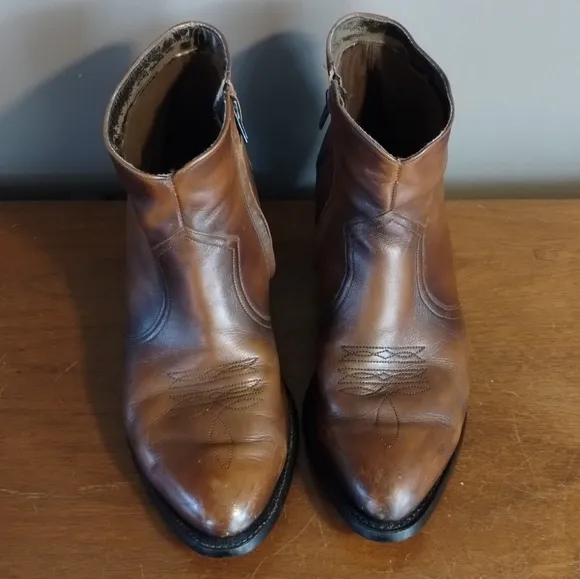 Fancy dancing ankle height zip up boots