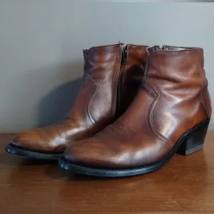 Fancy dancing ankle height zip up boots