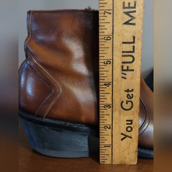 Fancy dancing ankle height zip up boots