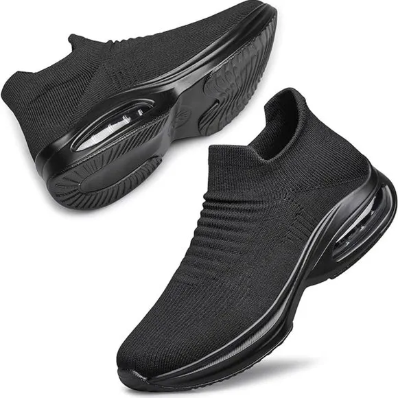 Fashion sneakers comfortable slip on air cushion platform
