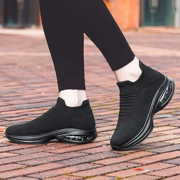 Fashion sneakers comfortable slip on air cushion platform