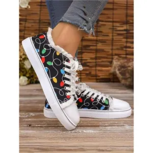 Fashionable Breathable Printed Casual Sports Versatile Flat Student Sneakers