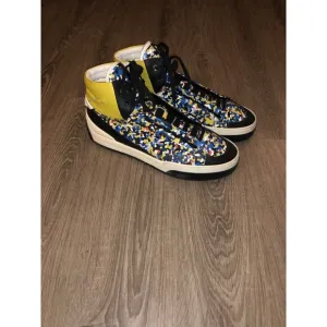 Fendi Multicolor Hi Top Leather Sneakers Fendi Size 11.5