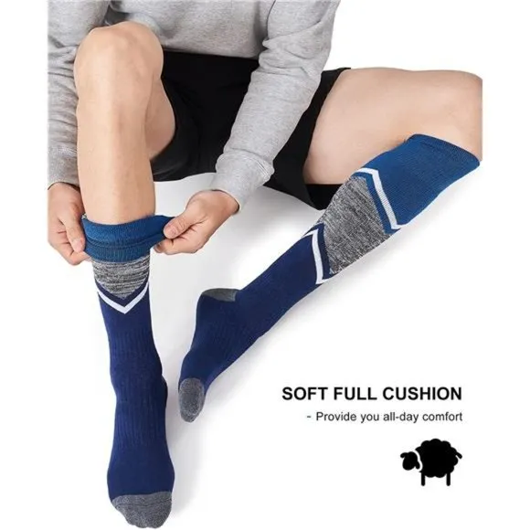 FITRELL 2/3 Pack Ski Socks for Skiing Snowboarding, Full Cushioned Winter Wool