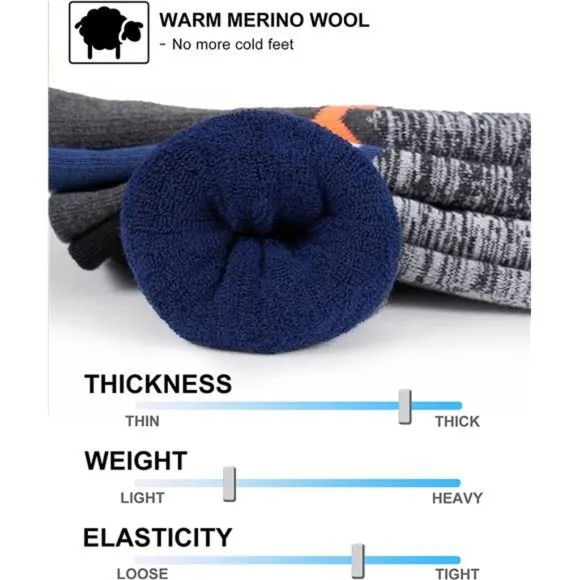 FITRELL 2/3 Pack Ski Socks for Skiing Snowboarding, Full Cushioned Winter Wool
