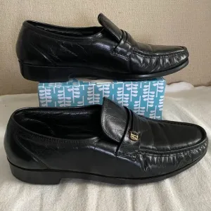 Florsheim Comfortech Leather Loafers Black Men's Size 12