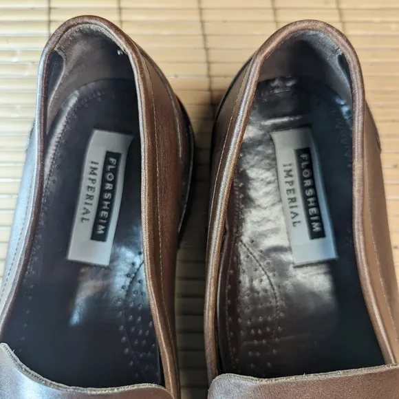 Florsheim IMPERIAL brown leather Venetian Loafers men's size 14D