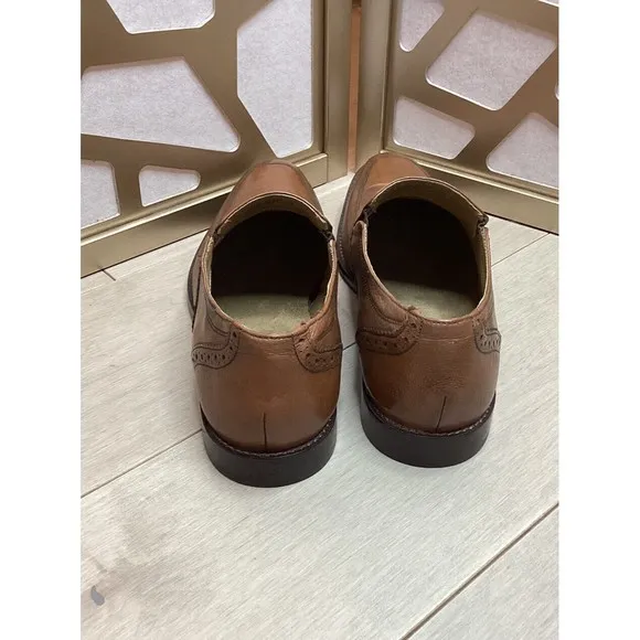 FLORSHEIM LEATHER BROWN MEN SLIP ON LOAFERS MEMORY FOAM FOOTBED 13 D Gore