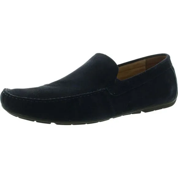 Florsheim Mens Talladega Navy Suede Square Toe Slip On Loafers NWOB