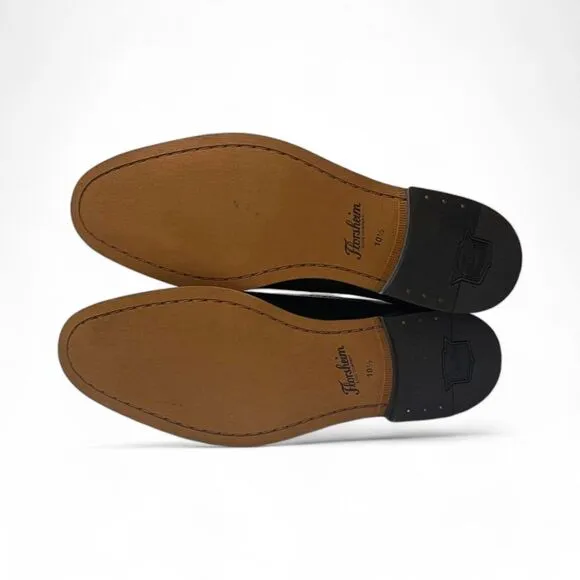 FLORSHEIM Montinaro Monk Strap Black Leather Loafers, Size 10.5