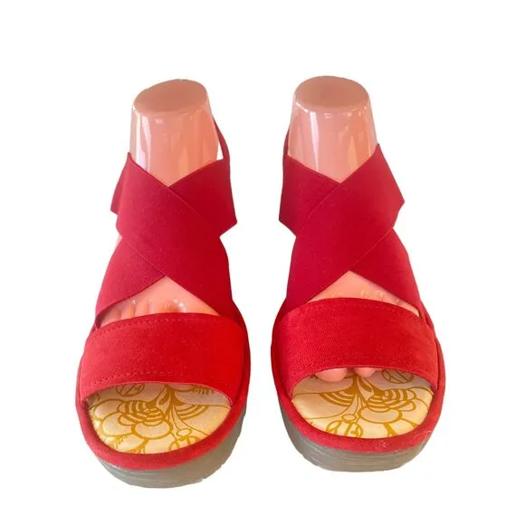 Fly London Yaji Womens Wedge Heel Sandals Women's 41 Worn Once~