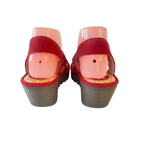 Fly London Yaji Womens Wedge Heel Sandals Women's 41 Worn Once~