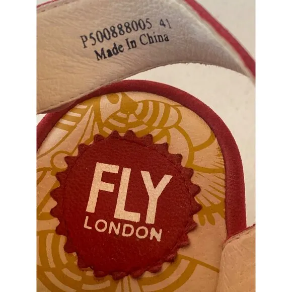 Fly London Yaji Womens Wedge Heel Sandals Women's 41 Worn Once~