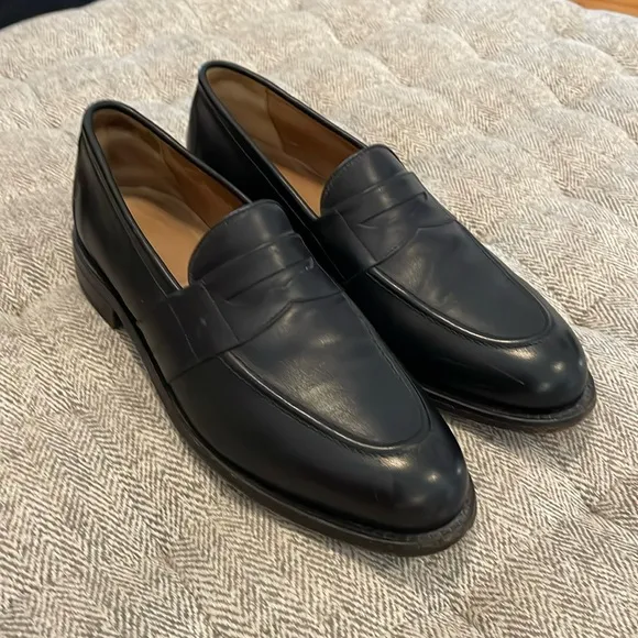FootJoy black leather loafers size 10D