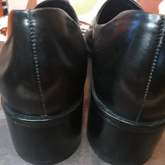 Franco Sarto Black Leather Loafers Size 8M