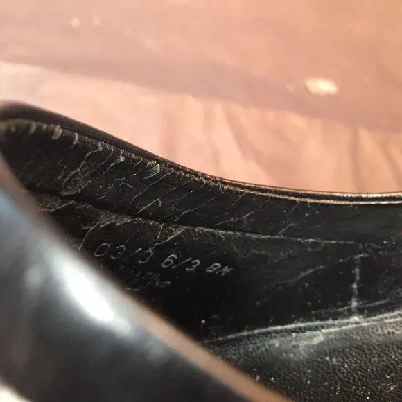 Franco Sarto Black Leather Loafers Size 8M