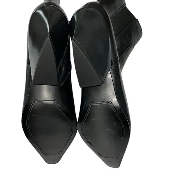 Franco Sarto Black Leather Pointed Toe Boots(Size 8.5M)