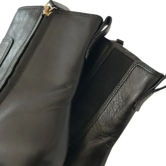Franco Sarto Black Leather Pointed Toe Boots(Size 8.5M)