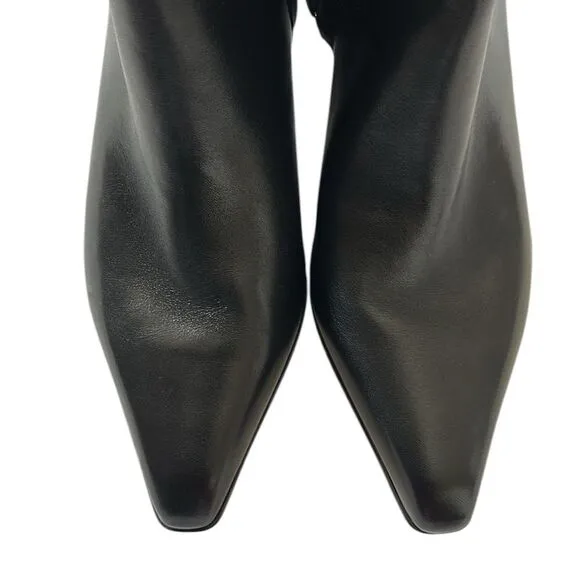 Franco Sarto Black Leather Pointed Toe Boots(Size 8.5M)