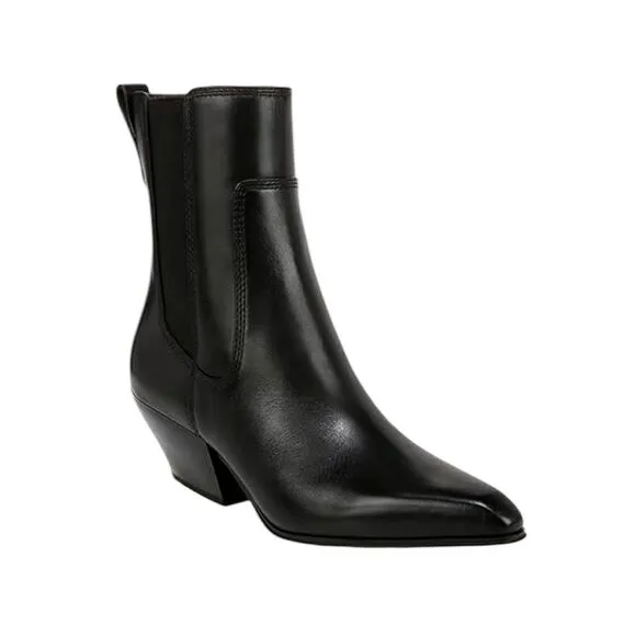 Franco Sarto Black Leather Pointed Toe Boots(Size 8.5M)