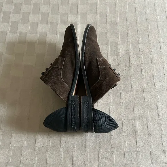 Freda Salvador Wit D’Orsay Suede Oxford Lace Up Loafers