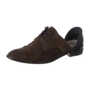 Freda Salvador Wit D’Orsay Suede Oxford Lace Up Loafers